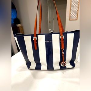 Striped Michael Kors tote bag